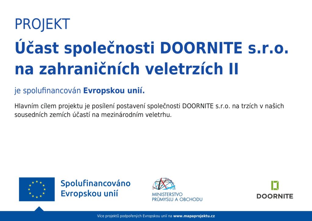 Účast společnosti DOORNITE s.r.o. na zahraničních veletrzích II